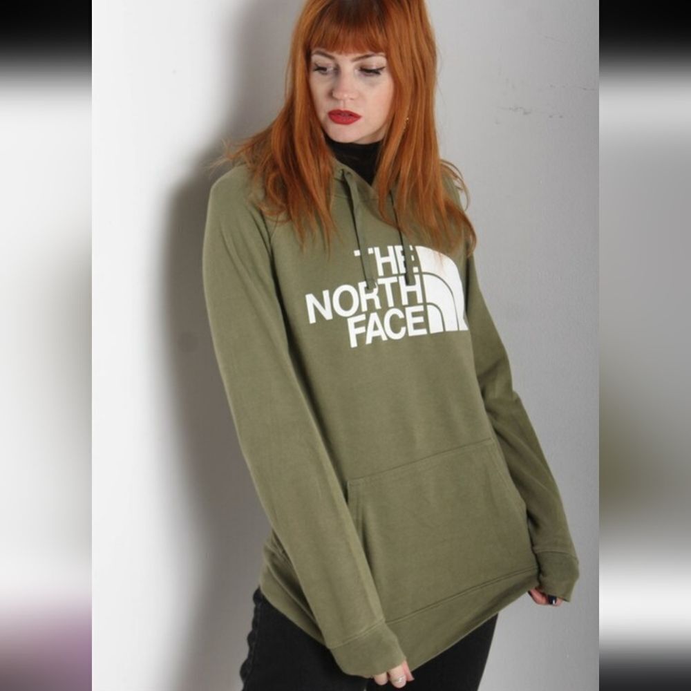 The North Face Green Logo Hoodie - sz Large - Picture 2 of 7